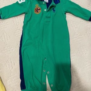 Worn and washed once! Boys polo jumpsuit. Beautiful green color.